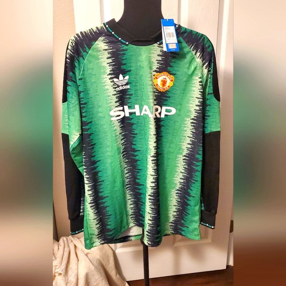 NWT Adidas Manchester United 1990 Goal Keeper Jersey XL Soccer Futbol